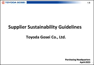 Supplier Sustainability Guidelines