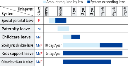 Major systems for childcare support