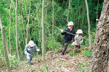 Kimori no sato preservation work in Gifu Prefecture