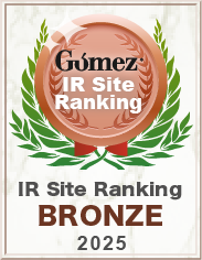 Gomez IR Site Ranking 2025 - Bronze Award