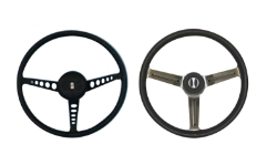 Urethane steering wheels, leather-wrapped steering wheels