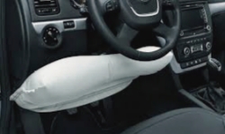 Driver-side airbag steering wheel
