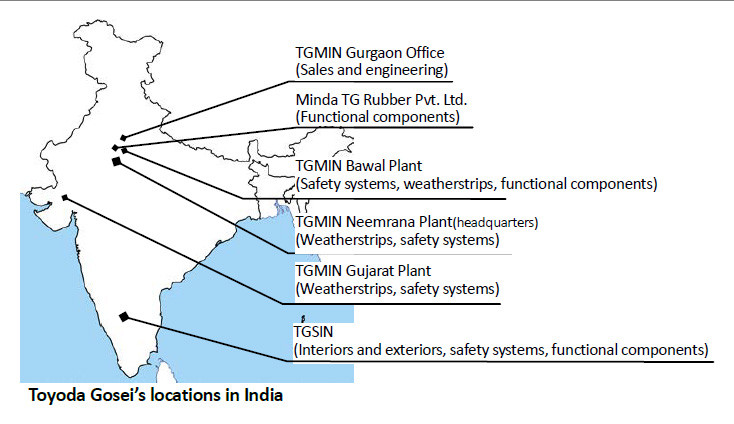 Toyoda Gosei to Restructure Production Subsidiaries  in India for “TG One India”