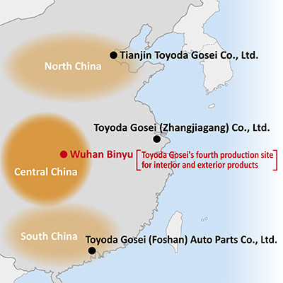 Production locations for interior and exterior products in China