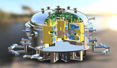 Image of nuclear fusion reactor developed by Helical Fusion